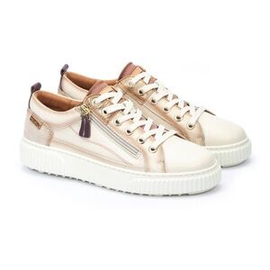 PIKOLINOS Riells Beige and Metallic Sneakers Size 7